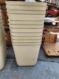 Lot of 12 HD Rubbermaid No. 2543 Fire Resistant Trans Cans, 7 Gallons Ea.