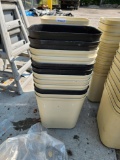 Lot of 12 HD Rubbermaid No. 2543 Fire Resistant Trans Cans, 7 Gallons Ea.