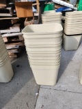 Lot of 12 HD Rubbermaid No. 2543 Fire Resistant Trans Cans, 7 Gallons Ea.