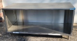 NEW BK Resources 16g Stainless Steel Prep Cabinet, Enclosed Open Front 72in x 35in x 30in