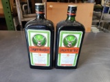 Lot of 2 Sealed 1 Liter Bottles, Jagermeister Herbal Liqueur