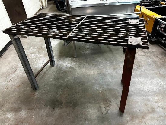 Sold Steel Welding Table 54in x 24in x 36in H