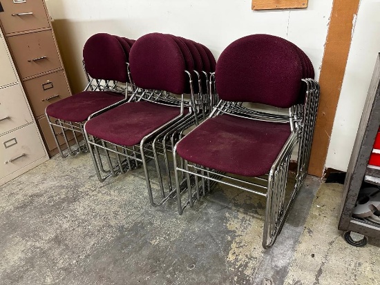 Lot of 14 Stacking Chairs