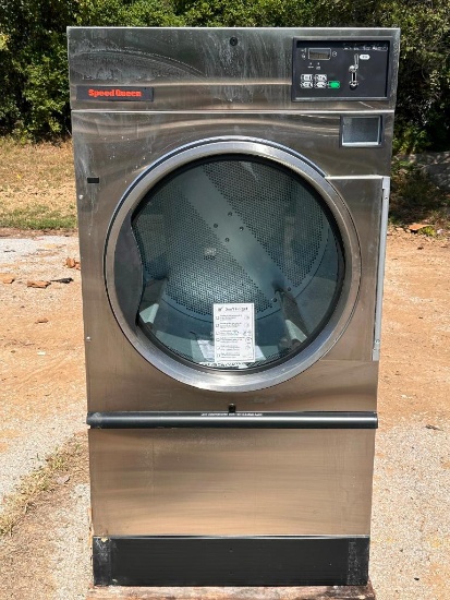 New Speed Queen 55lb Commercial Coin-Op Dryer Model: ST055NBCB2G2N03 SN: 1410049678