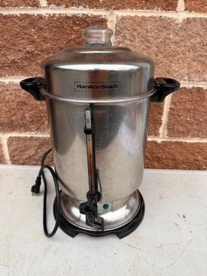 Hamilton Beach Commercial Stainless Steel Coffee Urn, 60 Cup, Model D50065  Used