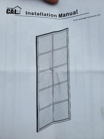 CAL Glass Patio Door, 5 Large Glass Pieces w/ Hardware
