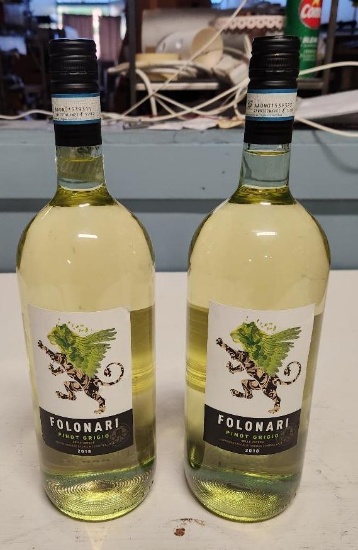 Sealed Wine; 2 Bottles, Folonari Pinot Grigio 1.5 Liter Ea.