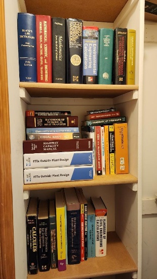 3-Shelves of Books & Manuals
