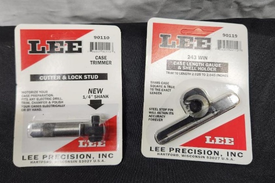 2 New LEE Case Trimmer Cutter Lock Stud 243 WIN Case Length Gauge 2-new-lee-case-trimmer-cutter-lock-stud-243-win-case-length-gauge