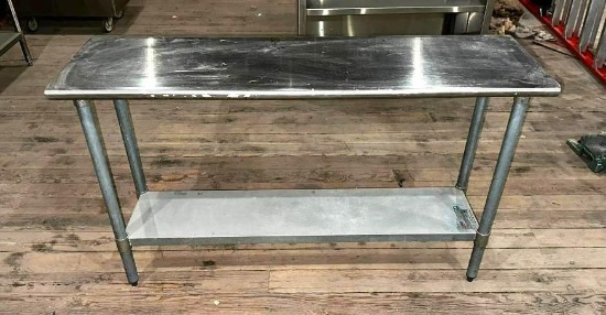 Eagle Stainless Steel Prep Table w/ Lower Shelf, 60in x 18in x 35in