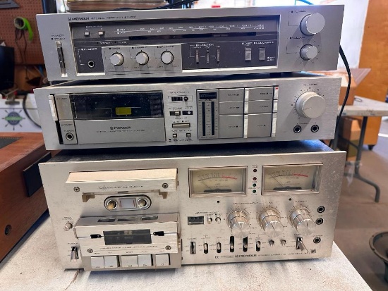 Lot of 3 Pioneer Stereo Components