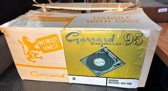 Garrard Synchro-Lab 95 Turntable Possibly NOS w/ Orig. Box and Manual