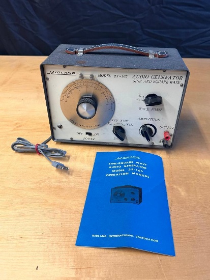 Midland Model 23-165 Audio Generator Sine and Square Wave w/ Manual