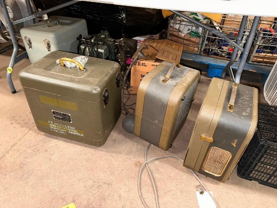 Group of Vintage Projectors and Tape Recorders