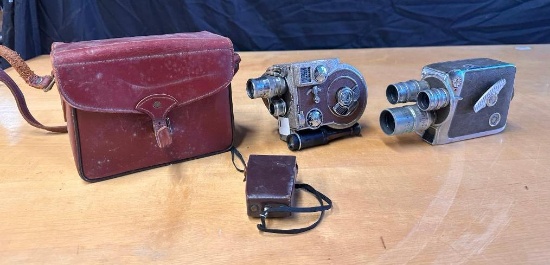 (2) Vintage 8mm Movie Cameras, Revere Eight, Keystone