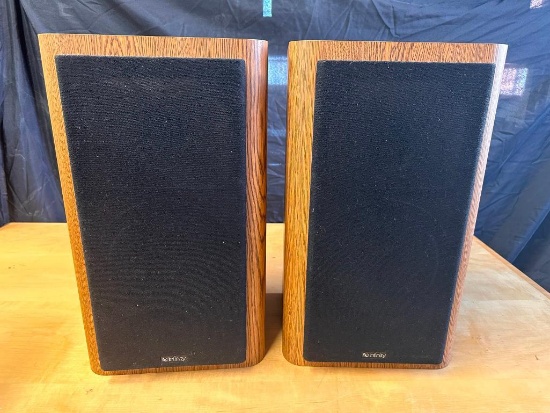 Pair of Infinity Speakers Missing Tweeters, Good Repair Parts Speakers