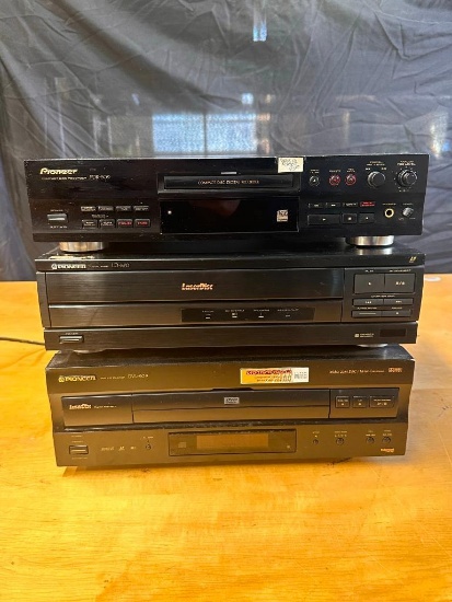 3 Pioneer Components; Laser Disc and DVD/CD Players, DVL-909, LD-870, PDR-509