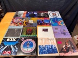 16 Vinyl LP 33RPM Records, KIX, Magic Slim, Foreigner, Elton John, Exile, Outfield, Others