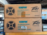 Pair of NOS PEAVY Scorpion Model SP-15825-RB Loudspeakers, Frame, Voice Coil, Cone and Basket