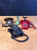 Four Retro and Vintage Telephones, Dial Phones