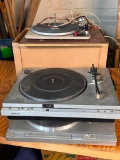 Two Vintage Turntables, AKAI and Garrard, As-Is Condition