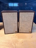 Pair of AR7 Grained Walnut Finish Speakers, Acoustic Research a Teledyne Company