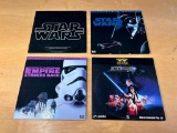 4-Piece Star Wars Vinyl LP 33rpm Soundtrack and 3 Laser Discs Star Wars, Return of the Jedi, Empire
