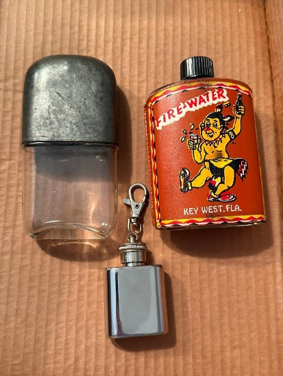 Whiskey Flasks and Flask Keychain