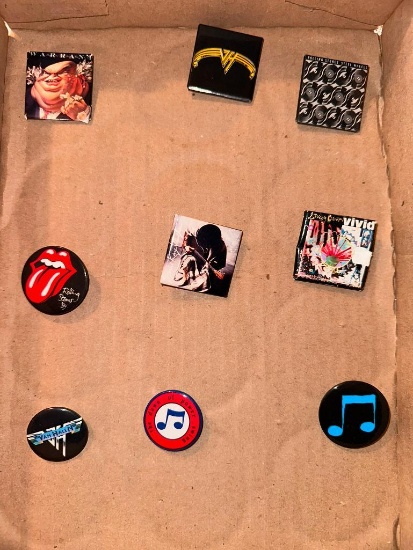 Vintage Rock n Roll Pinbacks and Buttons