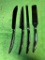 4 SalandMaster Knives, 1 w/ Chip in Blade