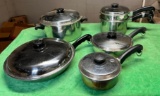 SaladMaster Stainless Steel Cookware Set, 18-8 Tri-Clad w/ Vapo Lids