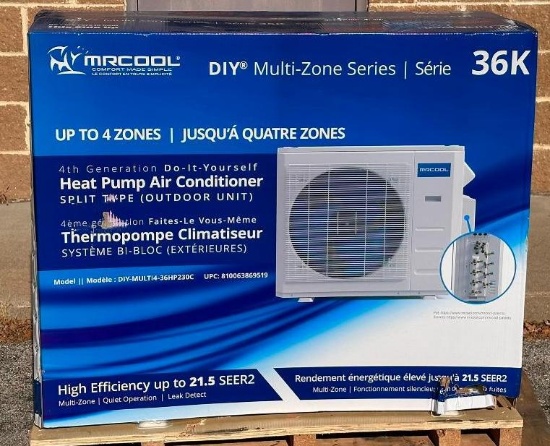MrCool DIY Multi-Zone Series 4th Gen. Heat Pump Air Conditioner Split Type Outdoor Unit
