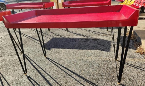 Holly Red Folding Table 60in x 20in x 36in