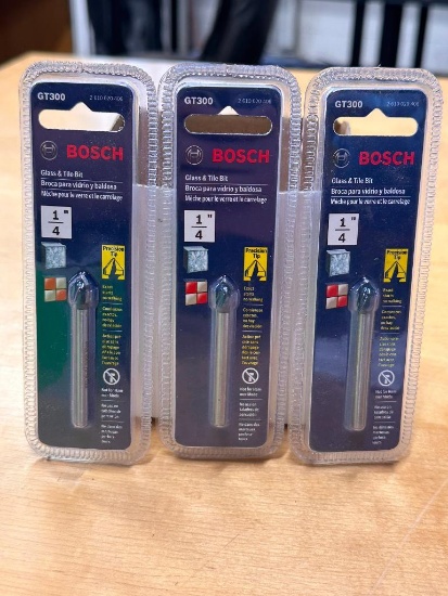 Three New Bosch GT300 1/2in Glass & Tile Bits