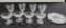 Vintage Glass Swirl Goblets, Sherbet Cups & Plates