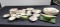 Vintage Red Wing Square Dinnerware - Blossom Time & Gravy Boats
