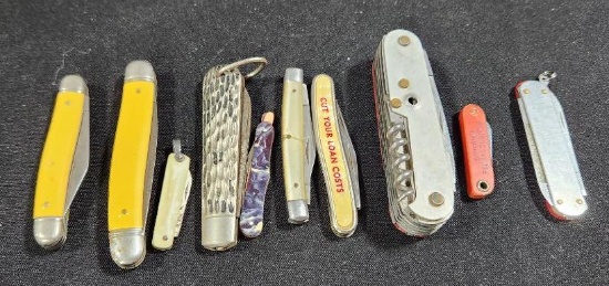 Group of Vintage Pocket Knives / Folding Knives