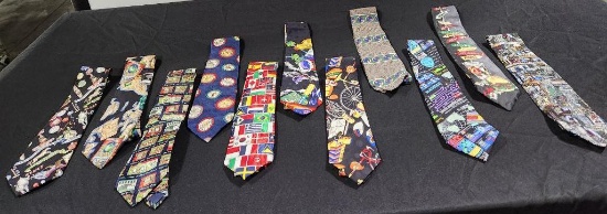 Lot of 11 Assosrted Design Neck Ties