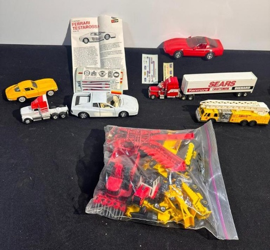 Group of Car & Truck Models; Fire Truck, Sears Semi & More