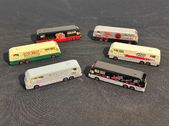Lot of 6 Diecast Buses
