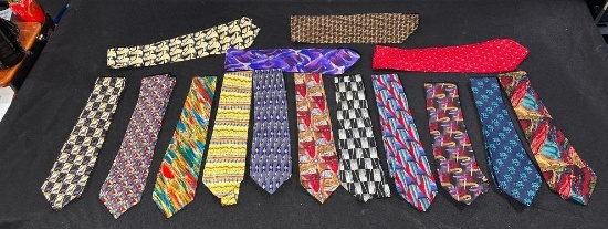 Lot of 15 Assorted Design Neck Ties
