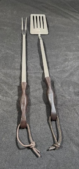Lot of 2 Vintage Cutco Meat Fork & Turner Spatula
