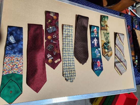 Lot of 8 Assorted Design Neck Ties
