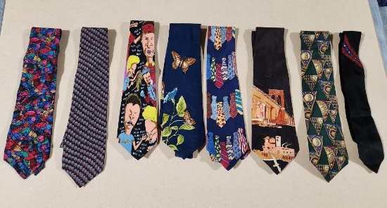 Lot of 8 Assorted Design Neck Ties
