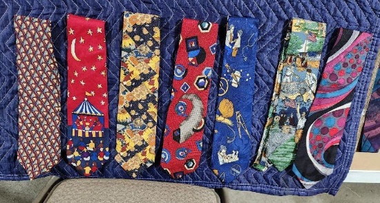 Lot of 7 Assorted Design Neck Ties