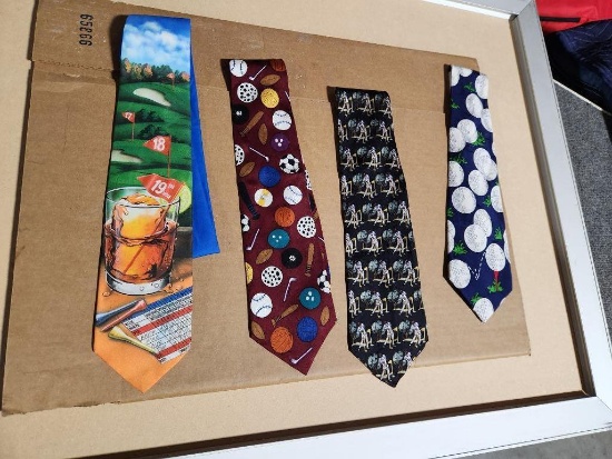Lot of 4 Assorted Design Neck Ties