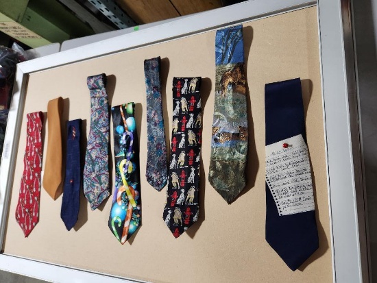 Lot of 9 Assorted Design Neck Ties