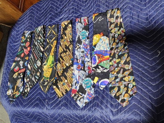 Lot of 7 Assorted Design Neck Ties
