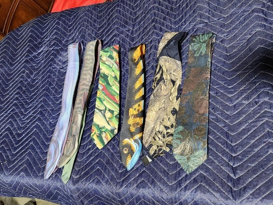 Lot of 6 Assorted Design Neck Ties