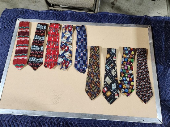 Lot of 9 Assorted Design Neck Ties